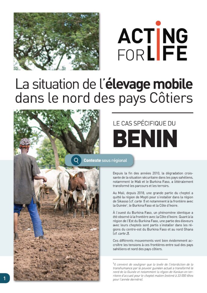Mobilité du bétail au Bénin